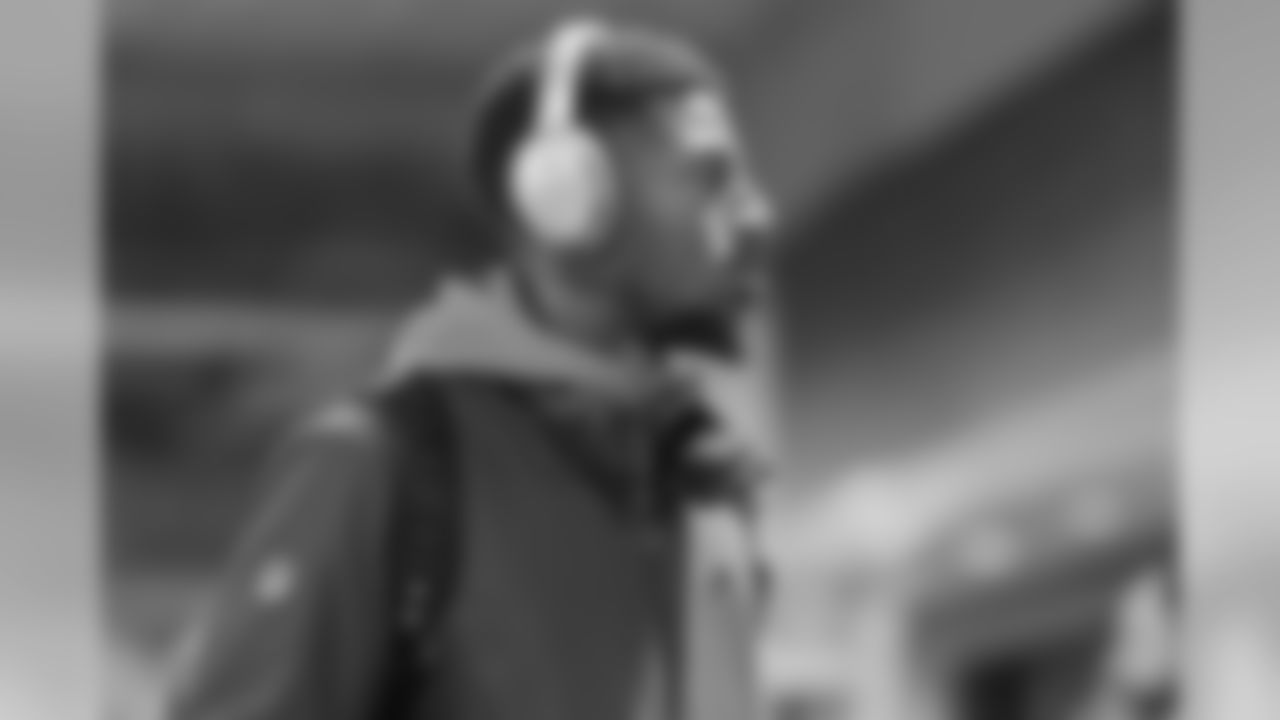 Trevor Williams arrives at FirstEnergy Stadium before the Bolts take on the Browns.