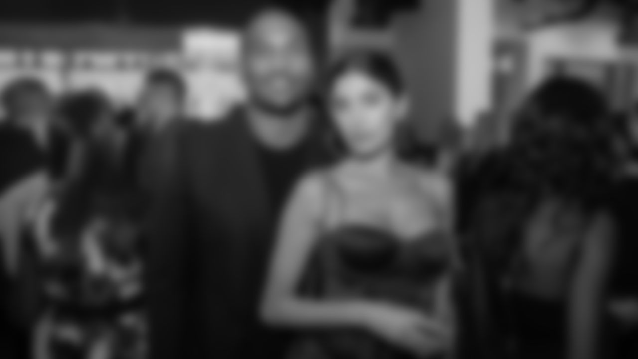Former LB Larry English and his wife Nicole Williams.