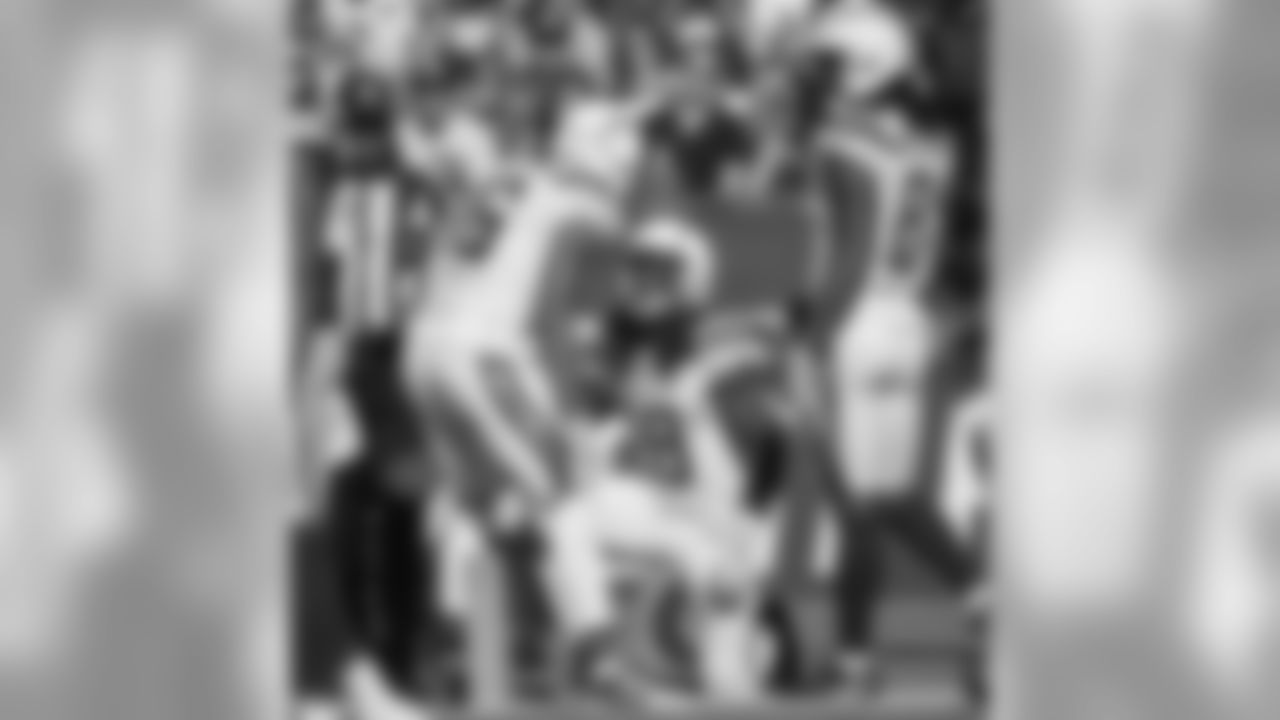 Teammates Mike Williams and Tyrell Williams congratulating Melvin Gordon on his touchdown against the San Fransisco 49ers at StubHub Center on Sunday, September 30, 2018.