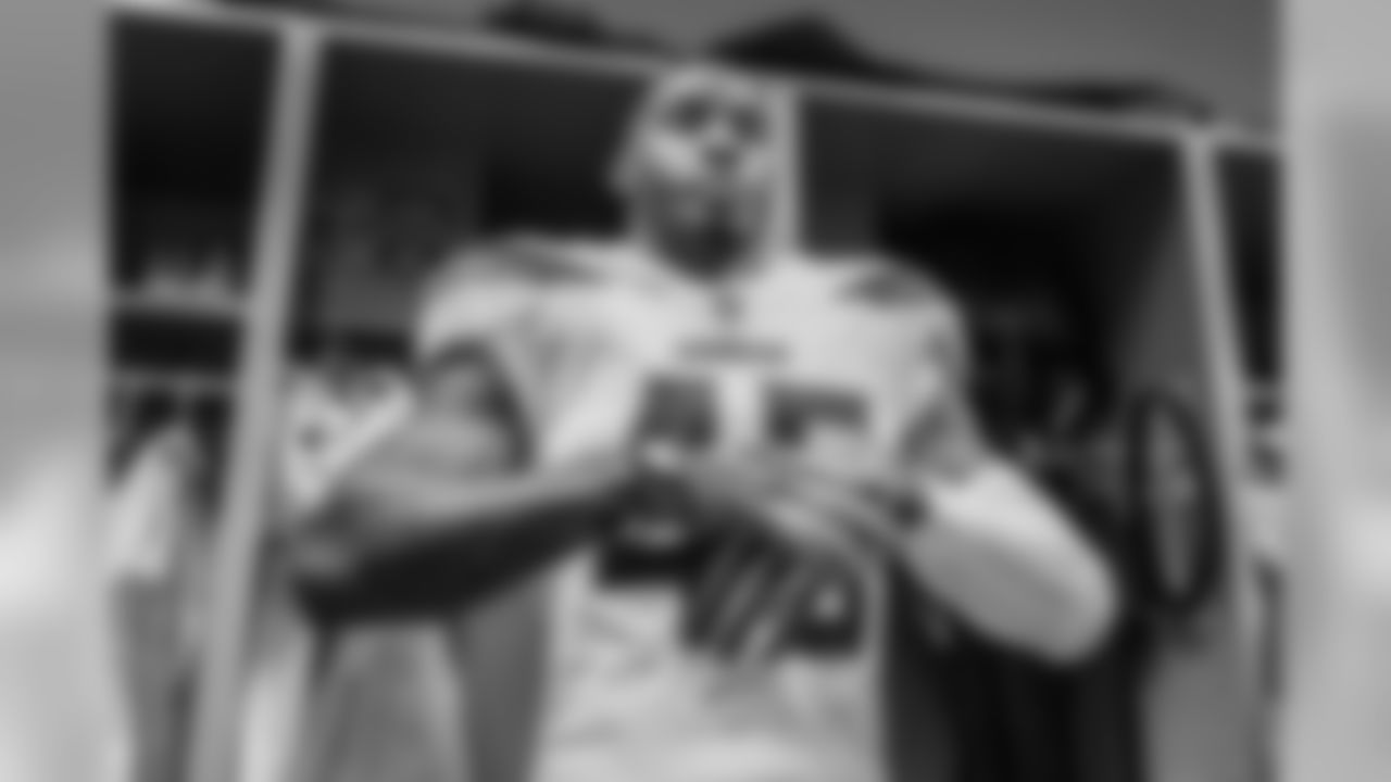 A.J. Hendy prepares for the Chargers' first preseason game versus the Arizona Cardinals.