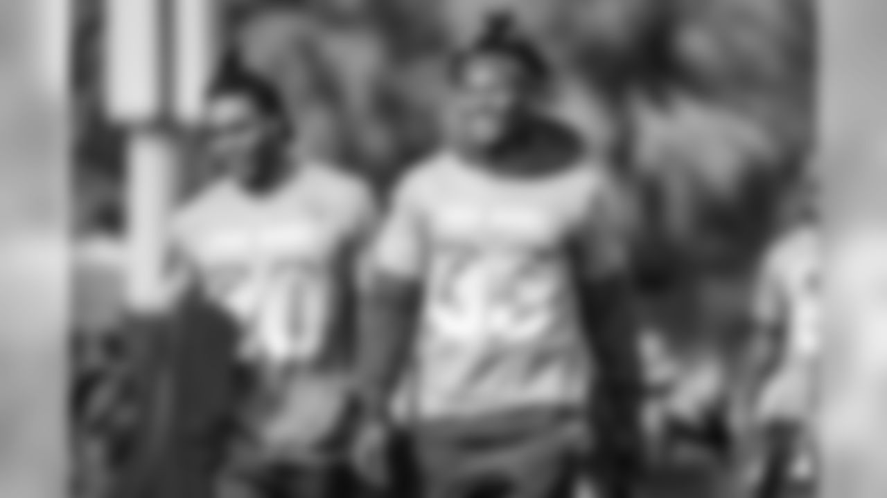 Jalen Ramsey and Derwin James take the field at Pro Bowl practice on Wed. Jan. 23, 2019 in Orlando, FL.