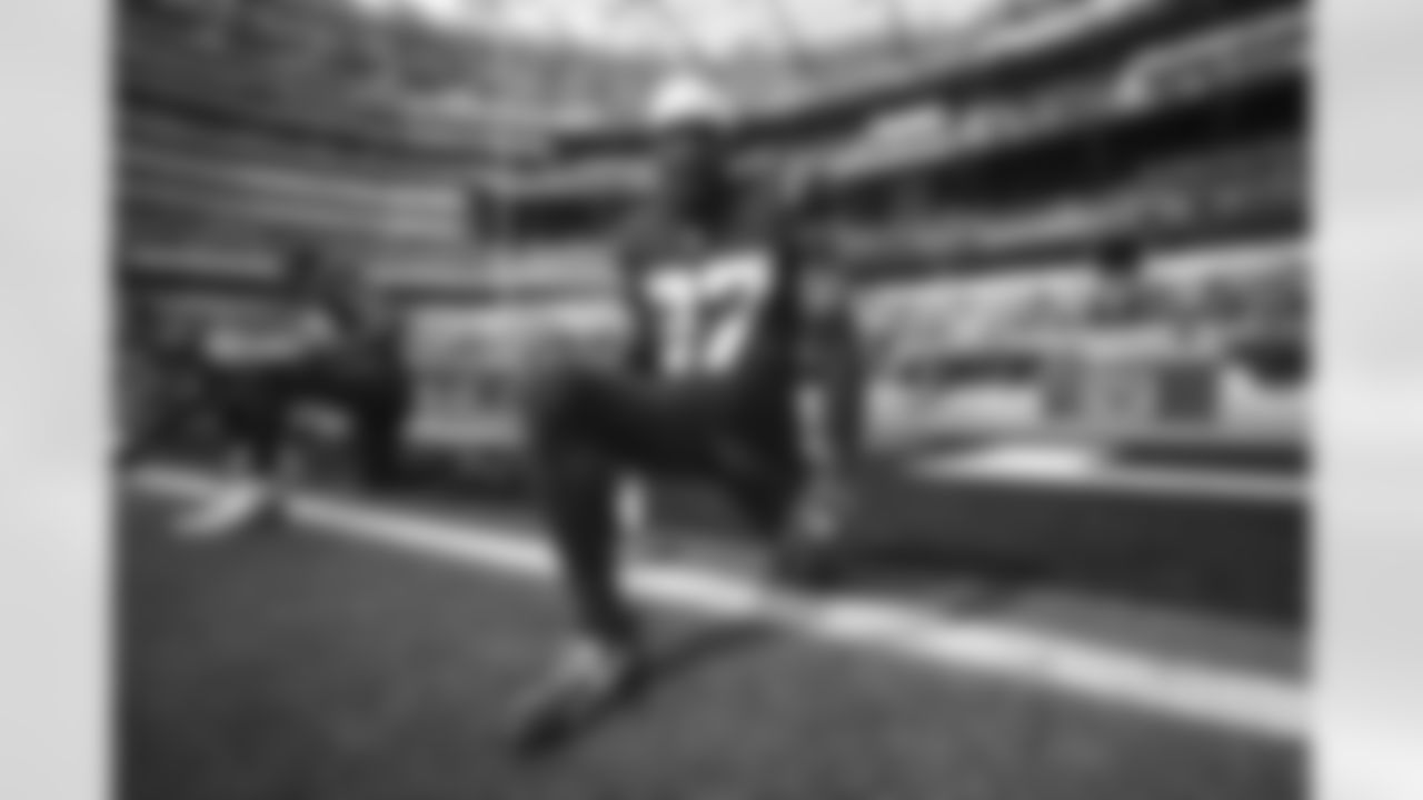 The Los Angeles Chargers prepare to play against the Seattle Seahawks at SoFi Stadium on October 23, 2022 in Inglewood, California.