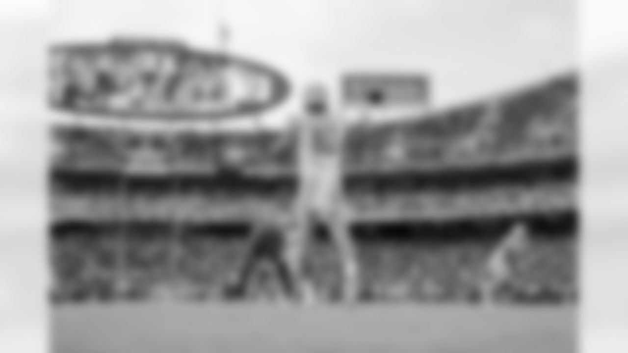 The Los Angeles Chargers prepare to play against the Kansas City Chiefs at Geha Field at Arrowhead Stadium on September 15, 2022 in Kansas City, Missouri.