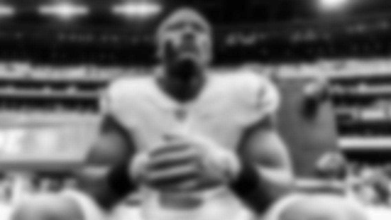 Take a look at the best black and white photos from when the Los Angeles Chargers defeated the Houston Texans by a score of 34-24 at NRG Stadium on October 2nd, 2022 in Houston, Texas.
