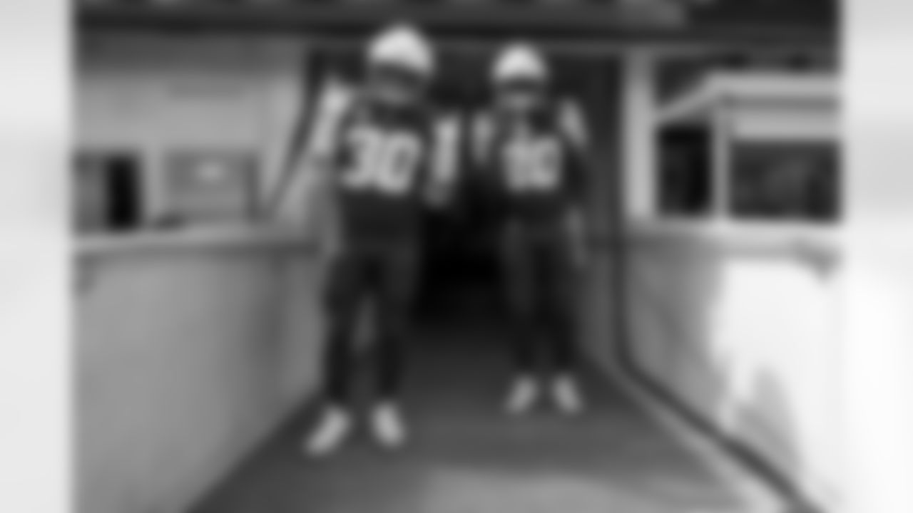 The Los Angeles Chargers prepare to play against the Seattle Seahawks at SoFi Stadium on October 23, 2022 in Inglewood, California.