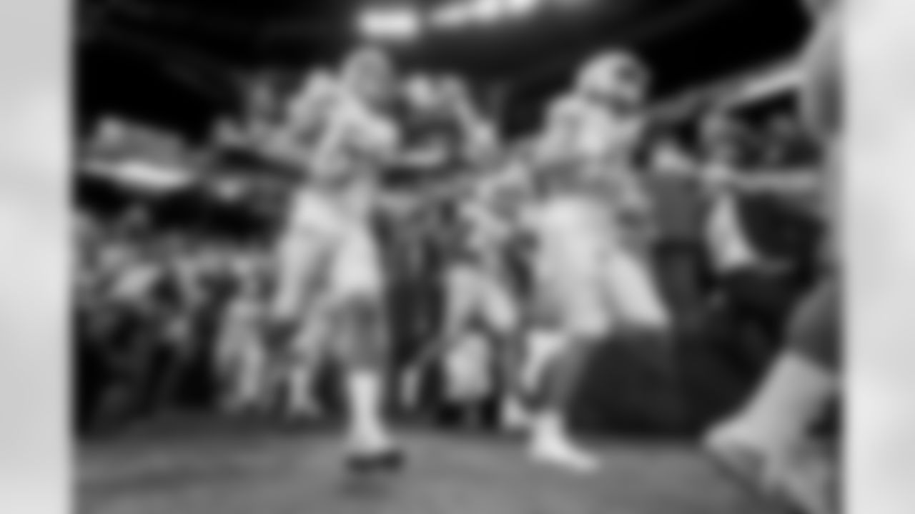 The Los Angeles Chargers prepare to play against the Las Vegas Raiders at Allegiant Stadium on December 4, 2022 in Las Vegas, Nevada.