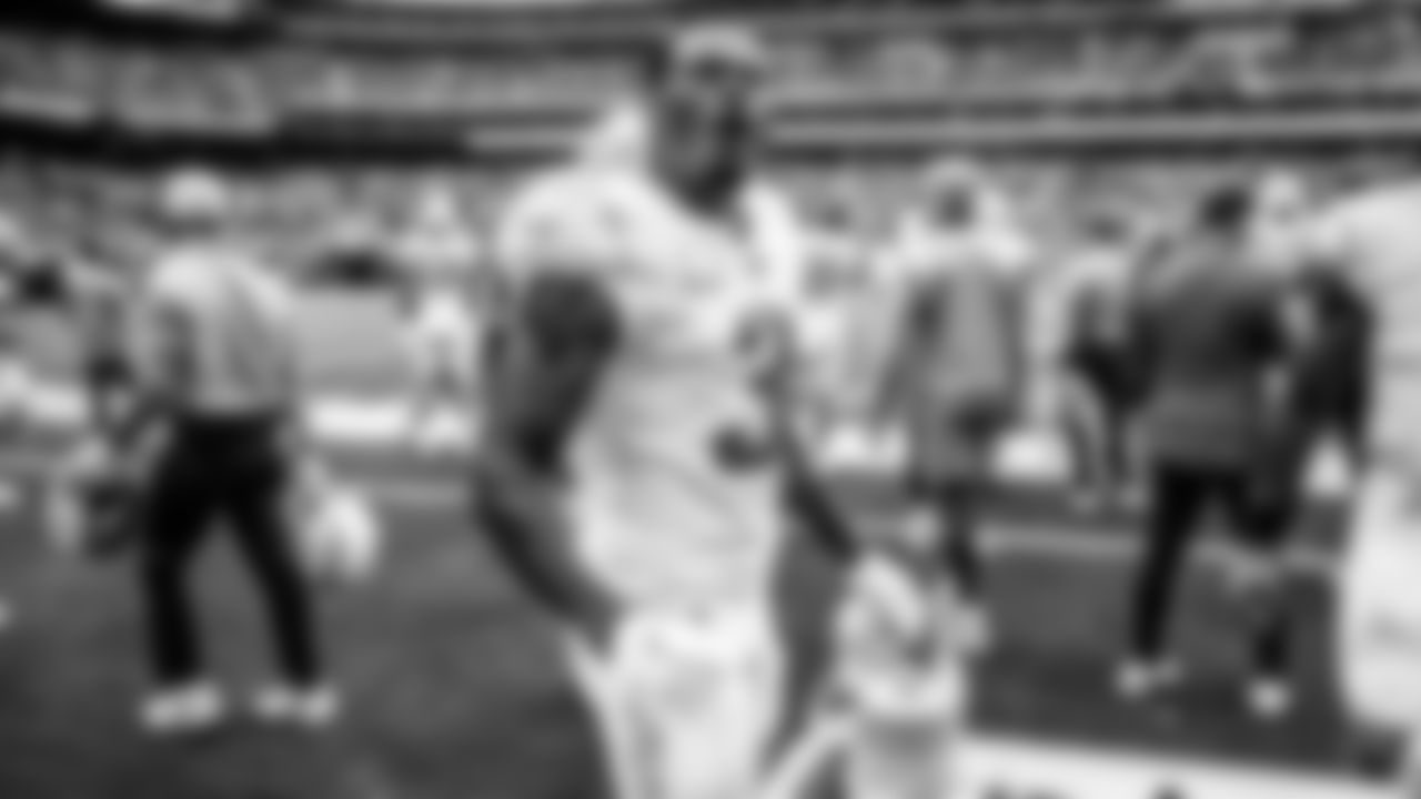 Take a look at the best black and white photos from when the Los Angeles Chargers defeated the Houston Texans by a score of 34-24 at NRG Stadium on October 2nd, 2022 in Houston, Texas.