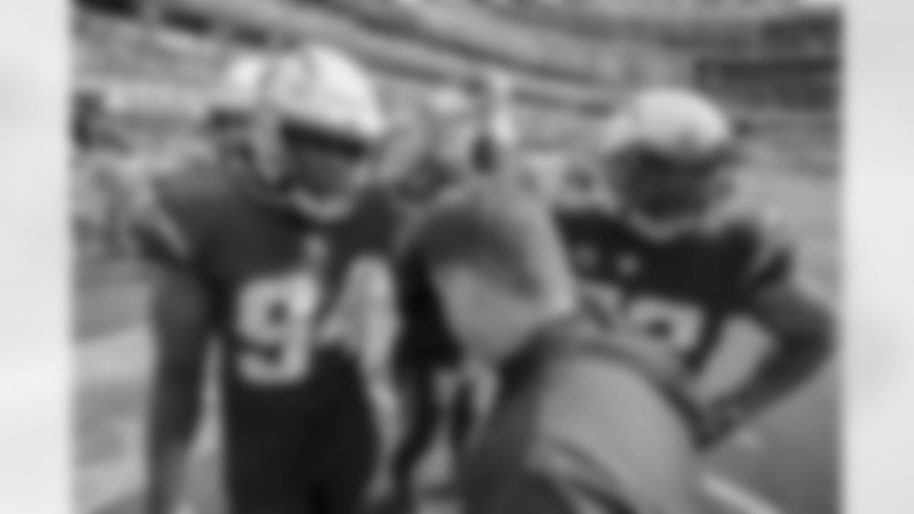 The Los Angeles Chargers prepare to play against the Seattle Seahawks at SoFi Stadium on October 23, 2022 in Inglewood, California.
