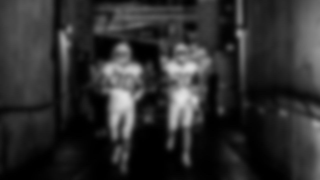 Take a look at the best black and white photos from when the Los Angeles Chargers defeated the Houston Texans by a score of 34-24 at NRG Stadium on October 2nd, 2022 in Houston, Texas.
