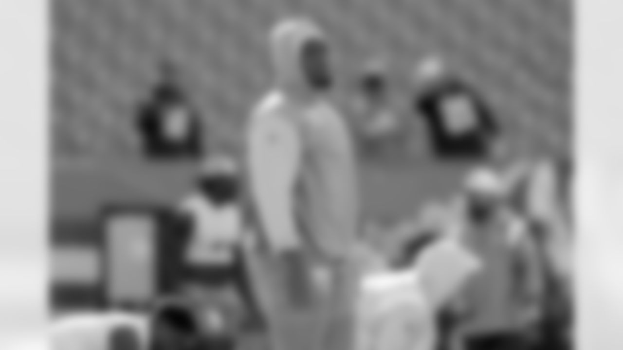 The Los Angeles Chargers prepare to play against the Cleveland Browns at FirstEnergy Stadium on October 9, 2022 in Los Angeles, California.