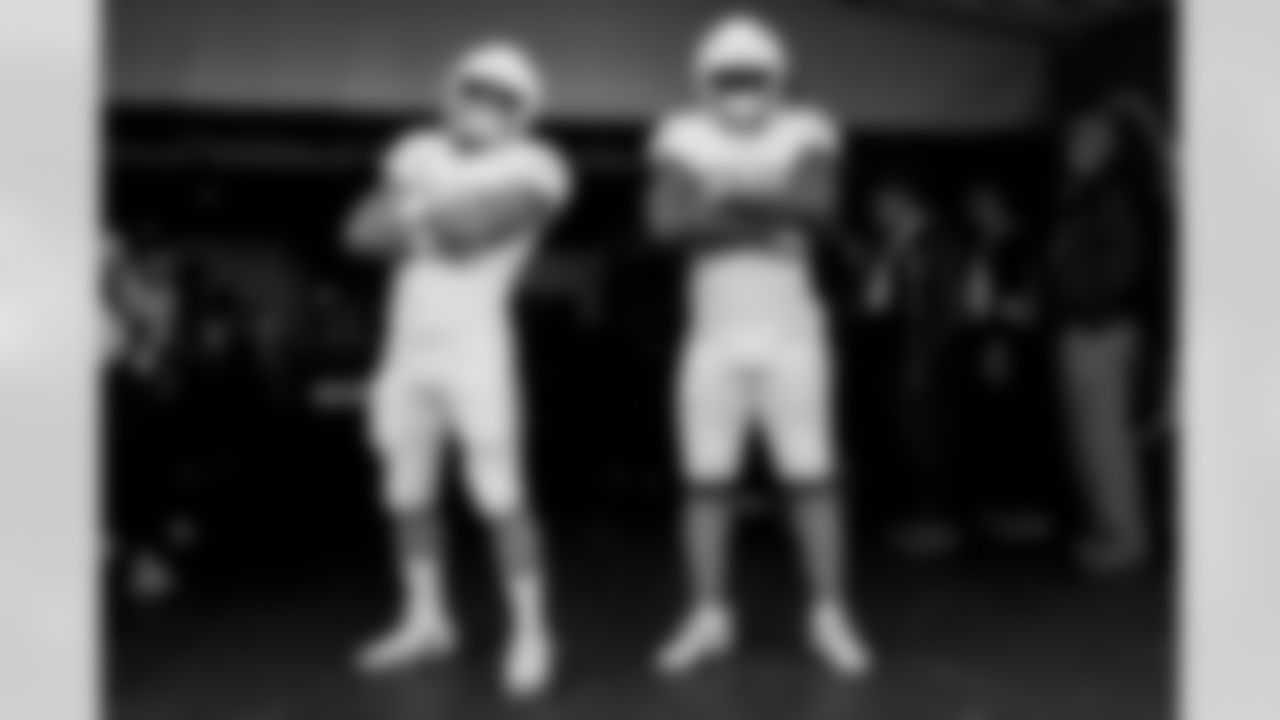 The Los Angeles Chargers prepare to play against the Cleveland Browns at FirstEnergy Stadium on October 9, 2022 in Los Angeles, California.