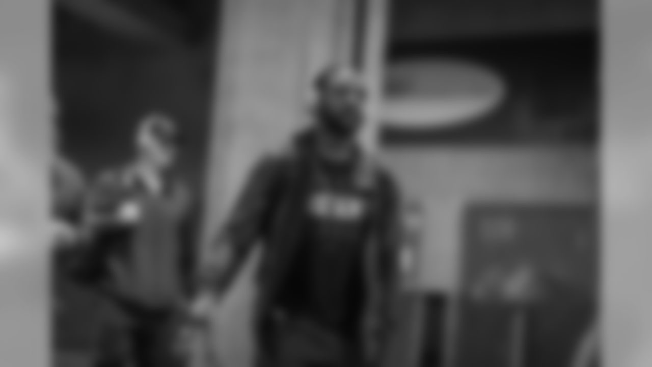 Adrian Phillips arrives at CenturyLink Field before the Bolts face off against the Seattle Seahawks in Week 9.