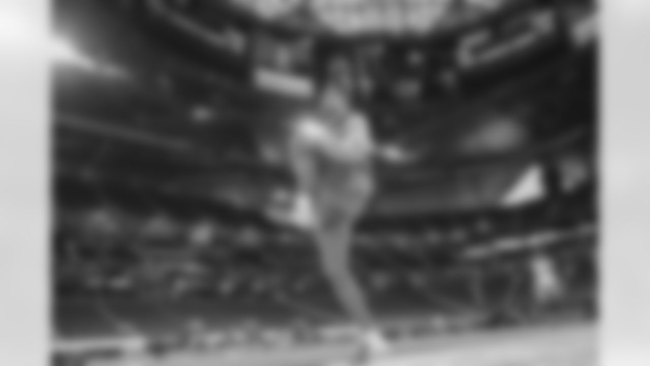 The Los Angeles Chargers prepare to play against the Atlanta Falcons at Mercedes Benz Stadium on November 6, 2022 in Atlanta, Georgia.