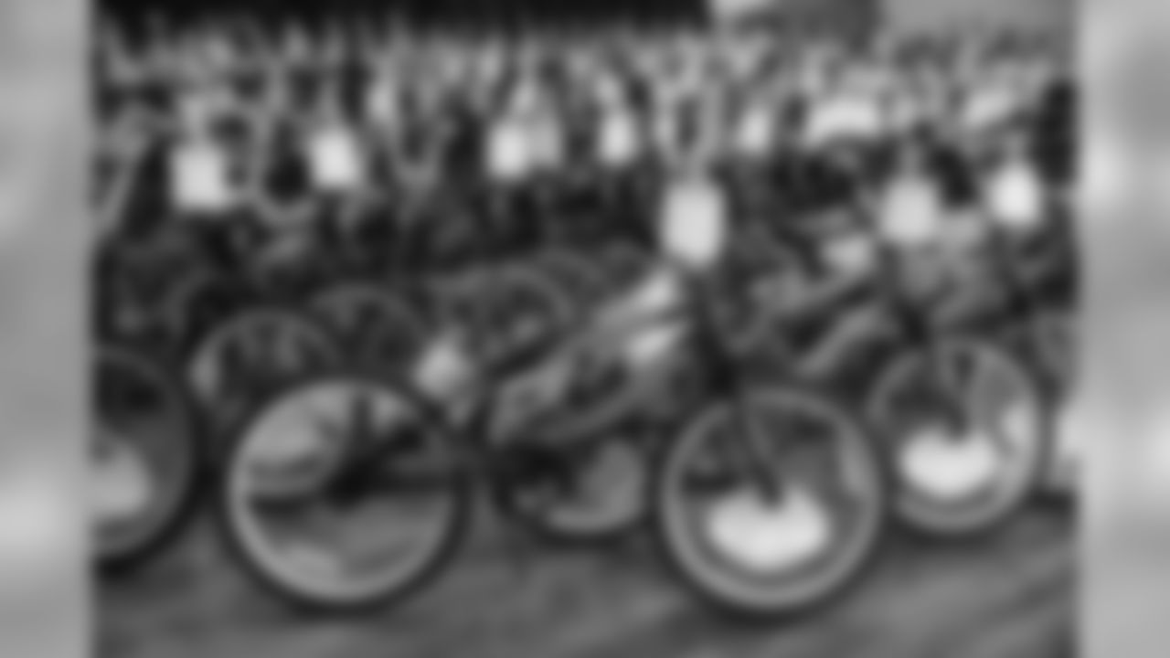 Los Angeles Chargers host Bikes For Kids at Cesar Chavez Elementary School on Tuesday, Dec. 4, 2018 in Long Beach, CA.