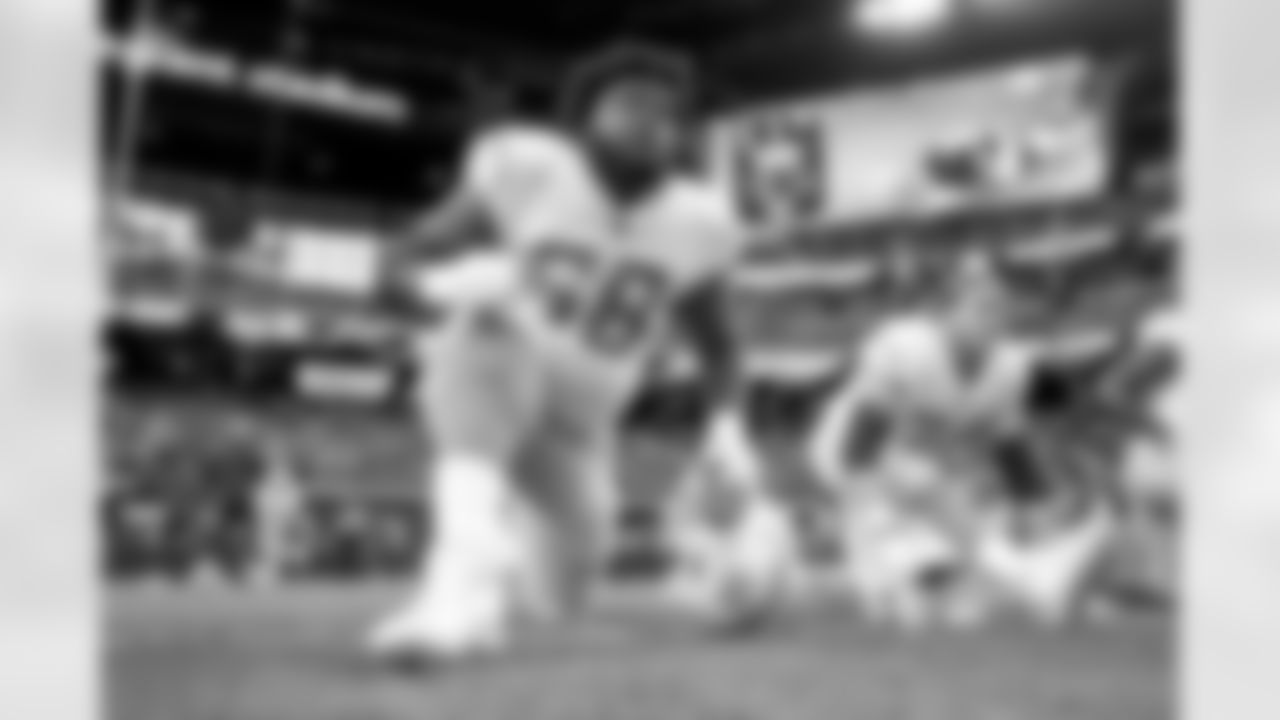 The Los Angeles Chargers prepare to play against the Las Vegas Raiders at Allegiant Stadium on December 4, 2022 in Las Vegas, Nevada.