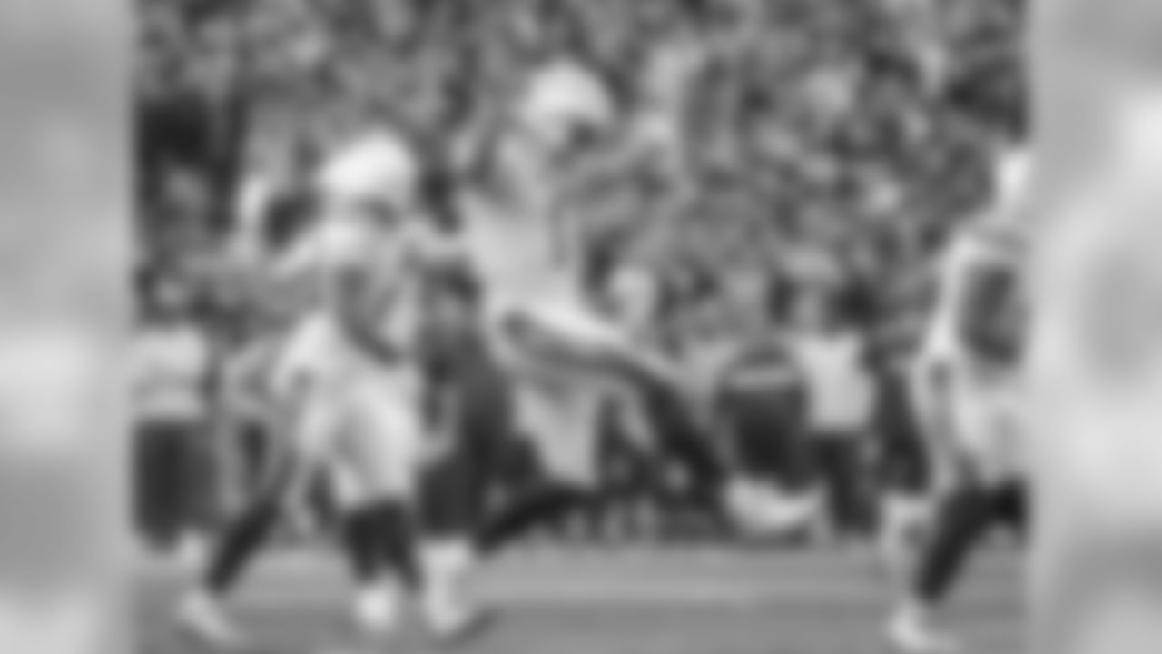 Philip Rivers celebrates a touchdown during the Week 9 contest against the Seattle Seahawks at CenturyLink Field.