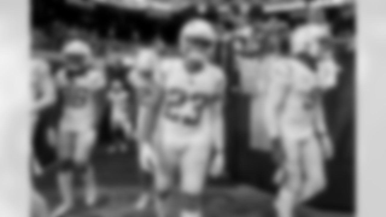 The Los Angeles Chargers prepare to play against the Las Vegas Raiders at Allegiant Stadium on December 4, 2022 in Las Vegas, Nevada.