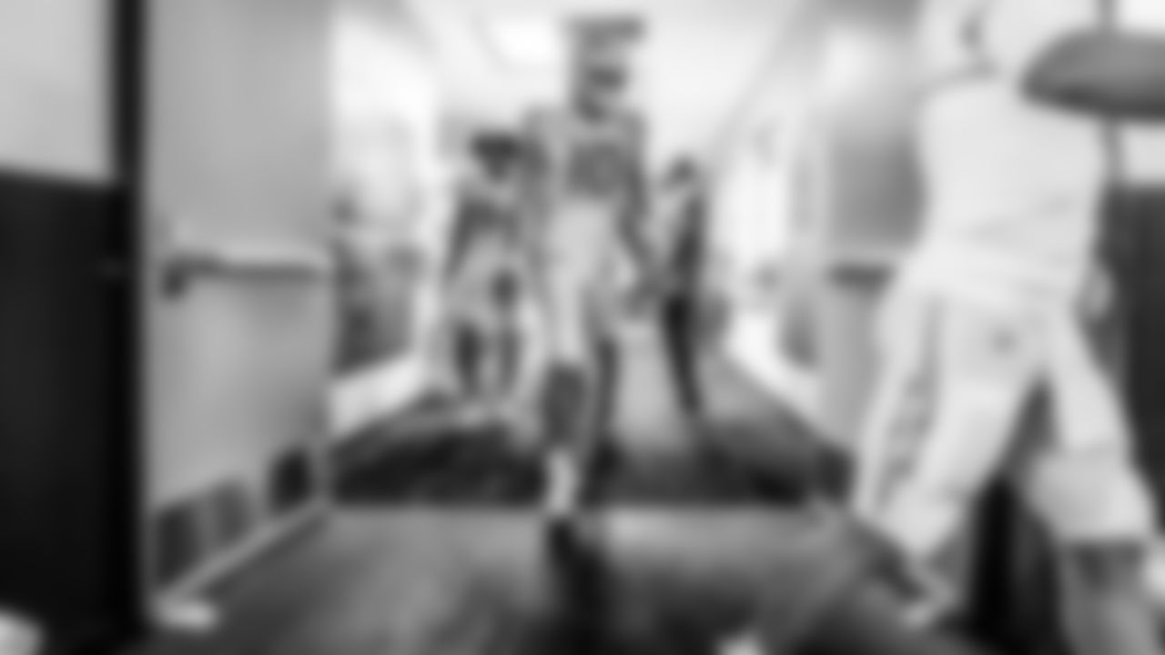 Take a look at the best black and white photos from when the Los Angeles Chargers defeated the Houston Texans by a score of 34-24 at NRG Stadium on October 2nd, 2022 in Houston, Texas.