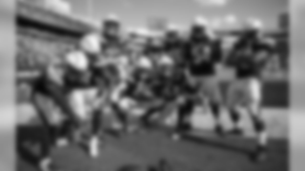 Chargers' defense celebrates Kyzir White's interception vs. the Buffalo Bills on Sun. Sept. 16, 2018 at New Era Field.