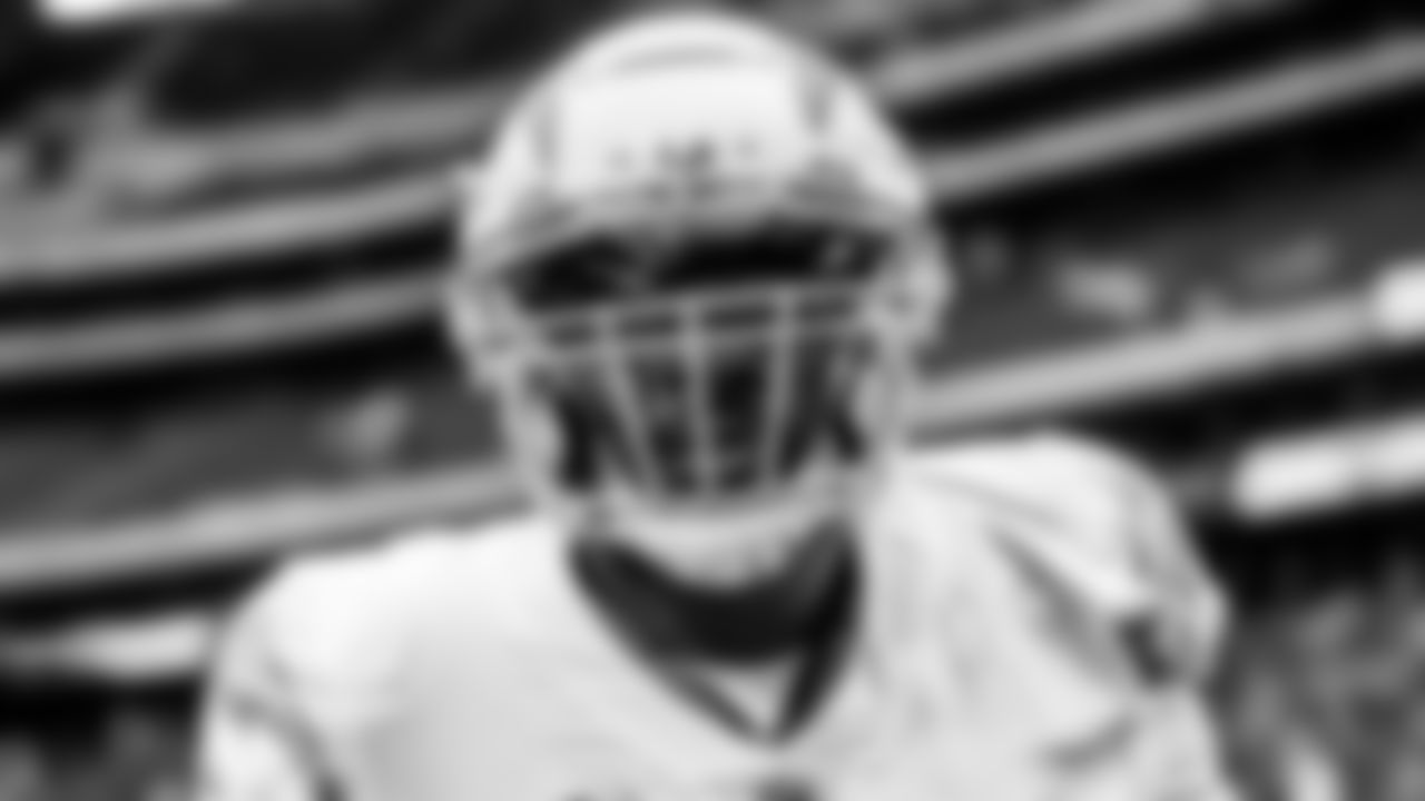 Take a look at the best black and white photos from when the Los Angeles Chargers defeated the Houston Texans by a score of 34-24 at NRG Stadium on October 2nd, 2022 in Houston, Texas.