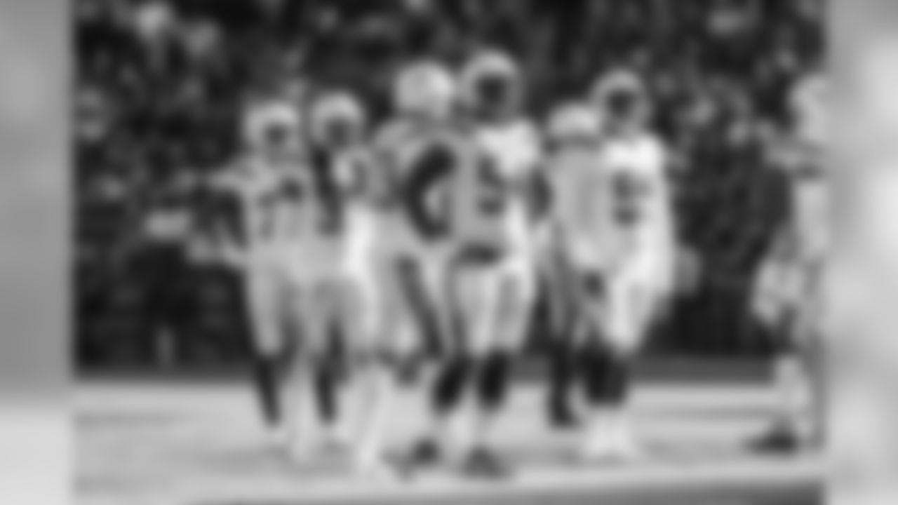Chargers defense on the field during the Wild Card matchup against the Baltimore Ravens at M&T Bank Stadium.
