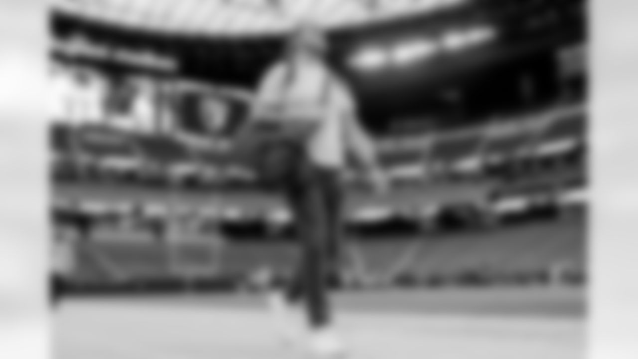 The Los Angeles Chargers arrive at Allegiant Stadium to play against the Las Vegas Raiders on December 4, 2022 in Las Vegas, Nevada.