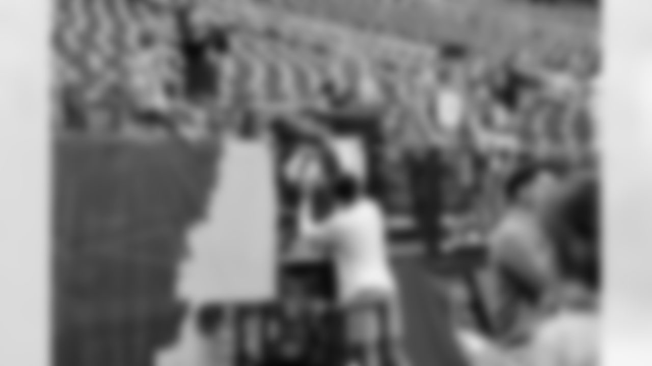 The Los Angeles Chargers prepare to play against the Las Vegas Raiders at Allegiant Stadium on December 4, 2022 in Las Vegas, Nevada.