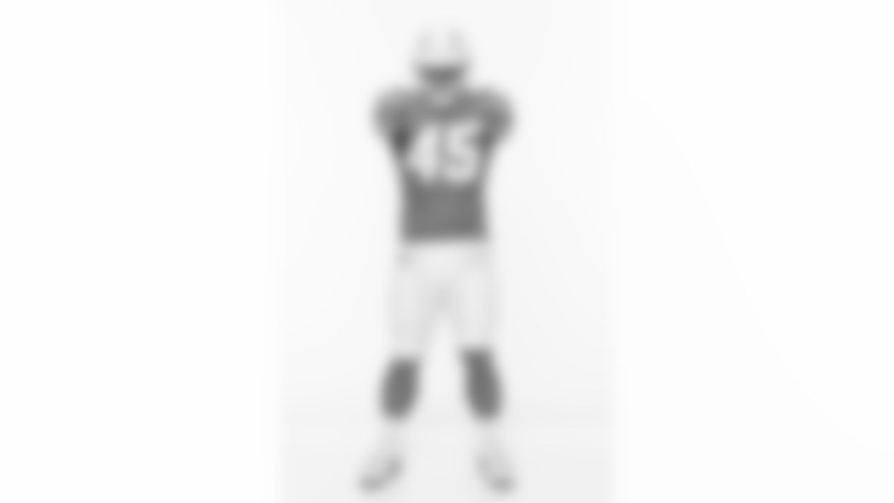 Los Angeles Chargers players pose for photos at the team's annual Media Day on Monday, June 12, 2023 at Hoag Performance Center in Costa Mesa, CA.