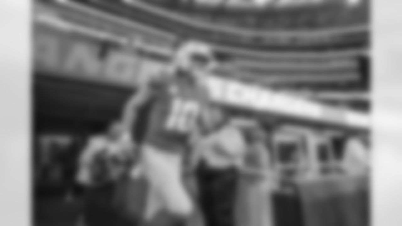 The Los Angeles Chargers prepare to play against the Miami Dolphins at SoFi Stadium on December 11, 2022 in Inglewood, California.