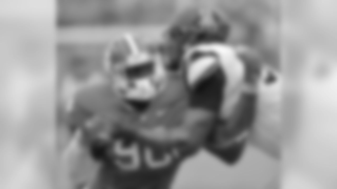 FILE - In this Sept. 12, 2015, file photo, Clemson's Shaq Lawson (90) rushes against Appalachian State's Davante Harris during the second half of an NCAA college football game in Clemson, S.C. Before the Atlantic Coast Conference defensive player of the year takes for the field for your favorite pro team next season, watch the 6-foot-3, 275-pound standout at his dominant best when the Tigers face Oklahoma in the College Football Playoff semifinals on New Years Eve. (AP Photo/Richard Shiro, File)