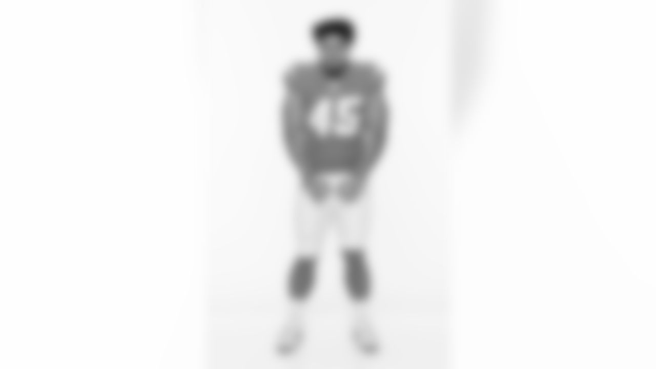 Los Angeles Chargers players pose for photos at the team's annual Media Day on Monday, June 12, 2023 at Hoag Performance Center in Costa Mesa, CA.
