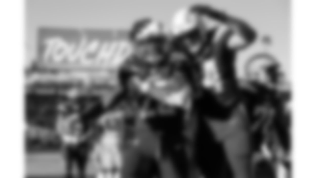 TOUCH'D - The videoboard animation flashing 'touchdown' just as Melvin Gordon and Derek Watt emerged from the shadows celebrating this Week 9 score was stroke of luck that made this one of my favorites of the season. - Ty Nowell/Los Angeles Chargers