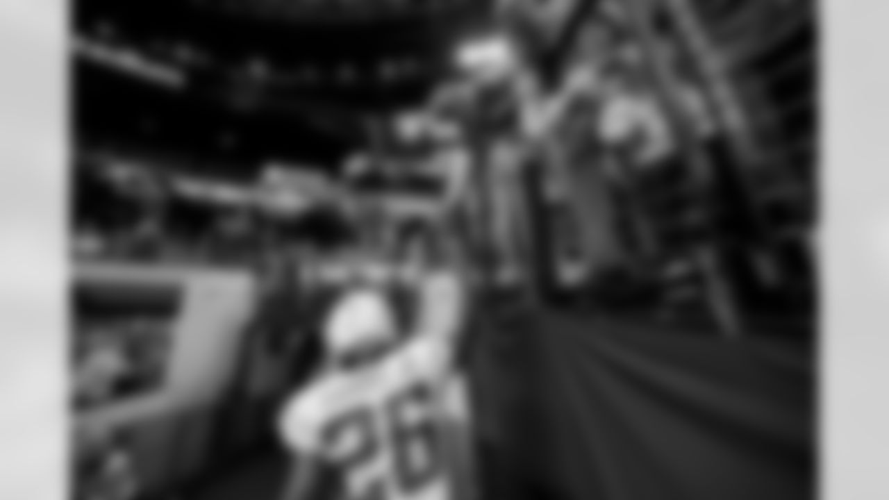 The Los Angeles Chargers prepare to play against the Las Vegas Raiders at Allegiant Stadium on December 4, 2022 in Las Vegas, Nevada.