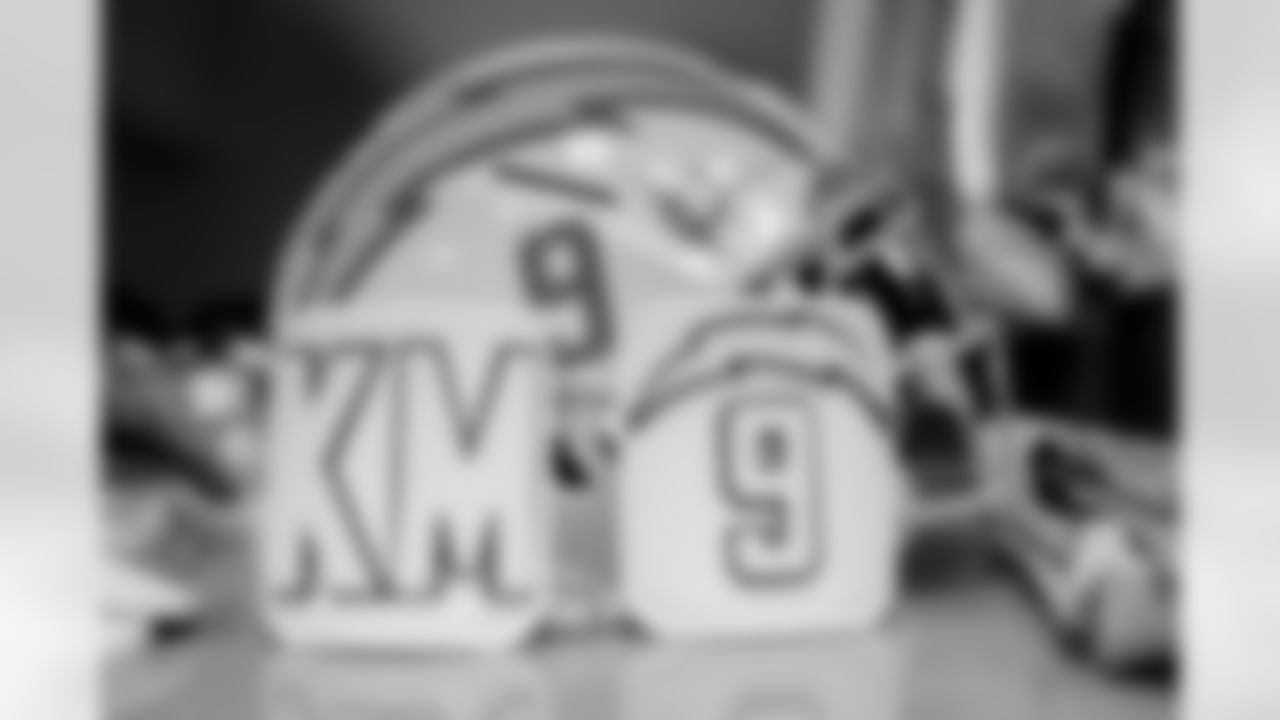 The Los Angeles Chargers prepare to play against the Cleveland Browns at FirstEnergy Stadium on October 9, 2022 in Los Angeles, California.