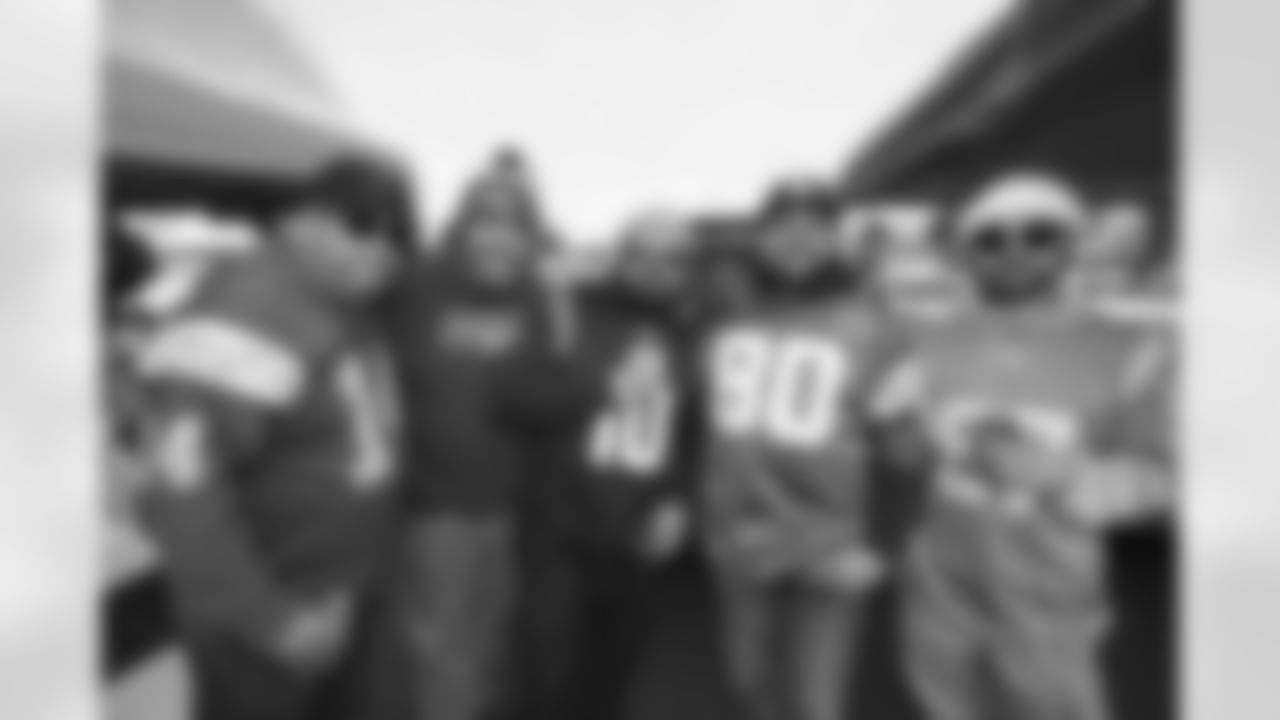 Bolt Fam show up at SoFi Stadium to root against the Miami Dolphins on December 11, 2022 in Inglewood, California.