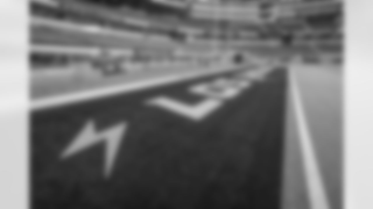 The Los Angeles Chargers prepare to play against the Seattle Seahawks at SoFi Stadium on October 23, 2022 in Inglewood, California.