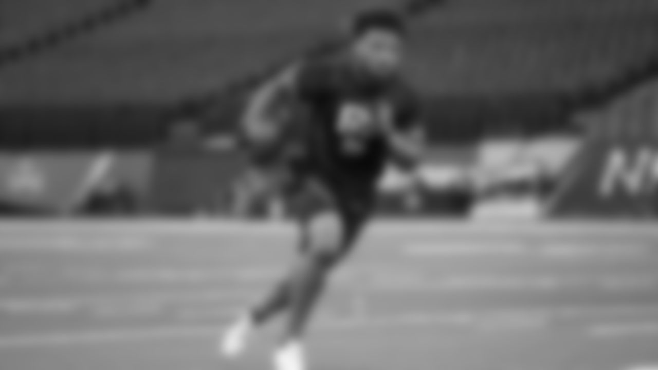 Kyzir White at the 2018 NFL Scouting Combine in Indianapolis