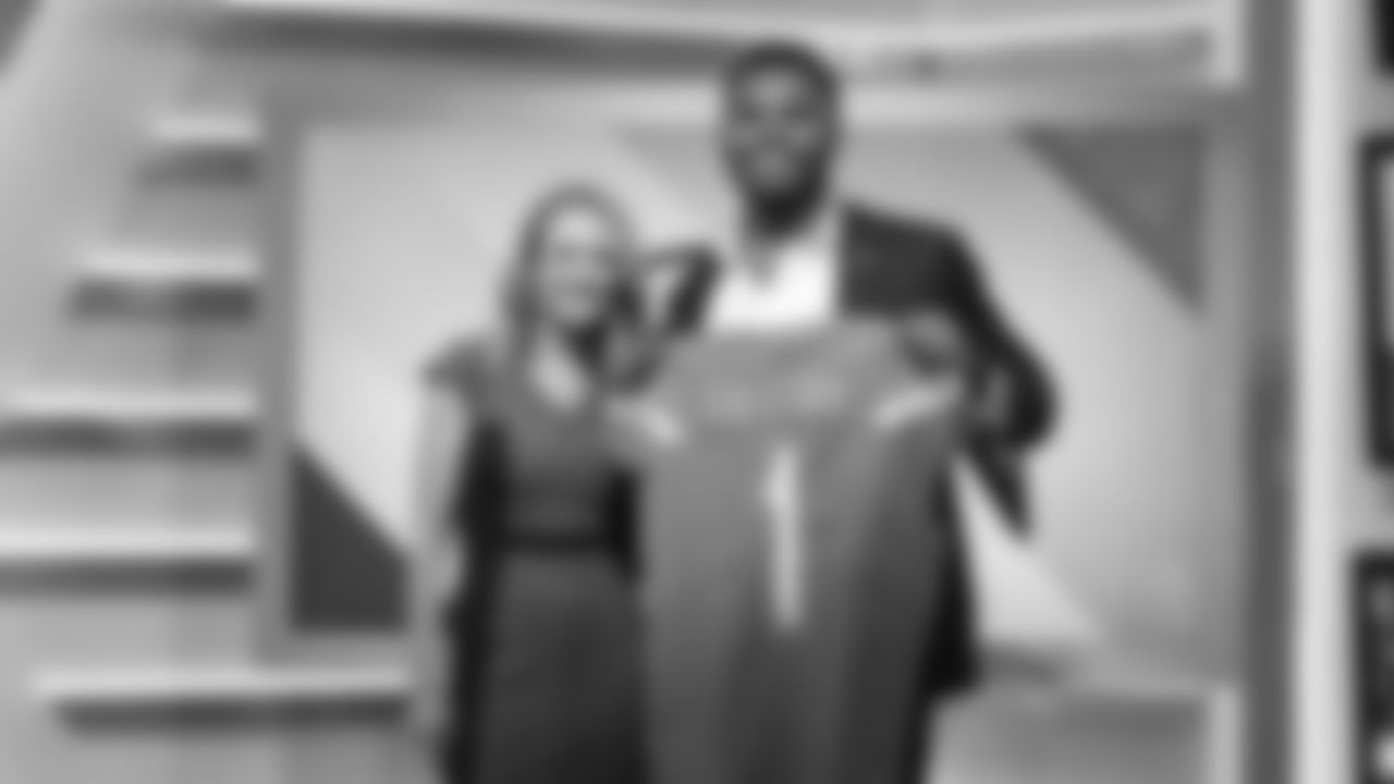 Jerry Tillery pays a visit to NFL Network and is greeted by staff and later interviewed on an episode of Total Access.