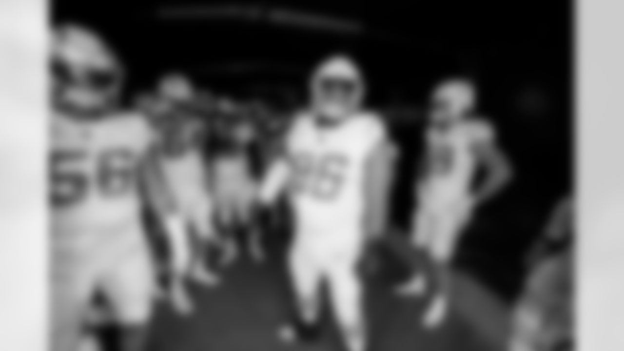 The Los Angeles Chargers prepare to play against the Denver Broncos at Empower Field at Mile High on January 8, 2023 in Denver, Colorado.