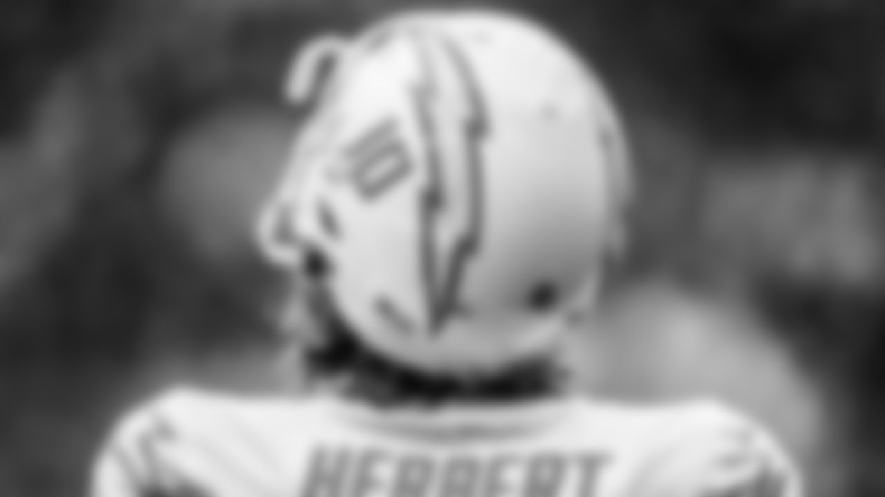 Take a look at the best black and white photos from when the Los Angeles Chargers defeated the Houston Texans by a score of 34-24 at NRG Stadium on October 2nd, 2022 in Houston, Texas.