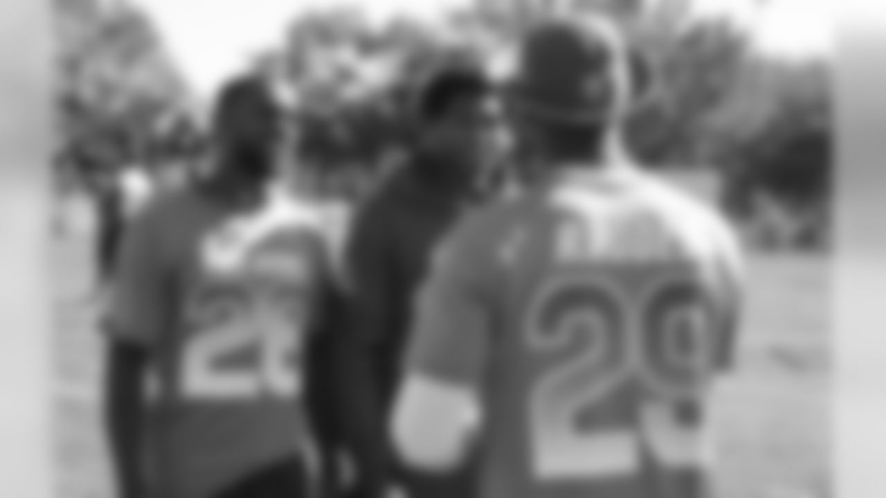 Casey Hayward, Jalen Ramsey and Xavier Rhodes converse during the Pro Bowl NFL Skills Showdown in Orlando.
