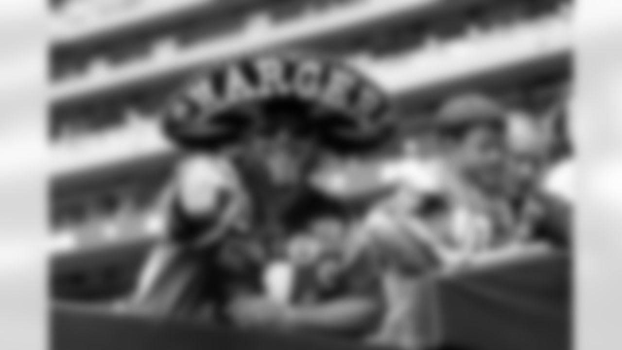 The Los Angeles Chargers prepare to play against the Houston Texans at NRG Stadium on October 2, 2022 in Houston, Texas.
