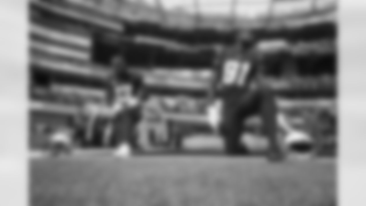 The Los Angeles Chargers prepare to play against the Seattle Seahawks at SoFi Stadium on October 23, 2022 in Inglewood, California.