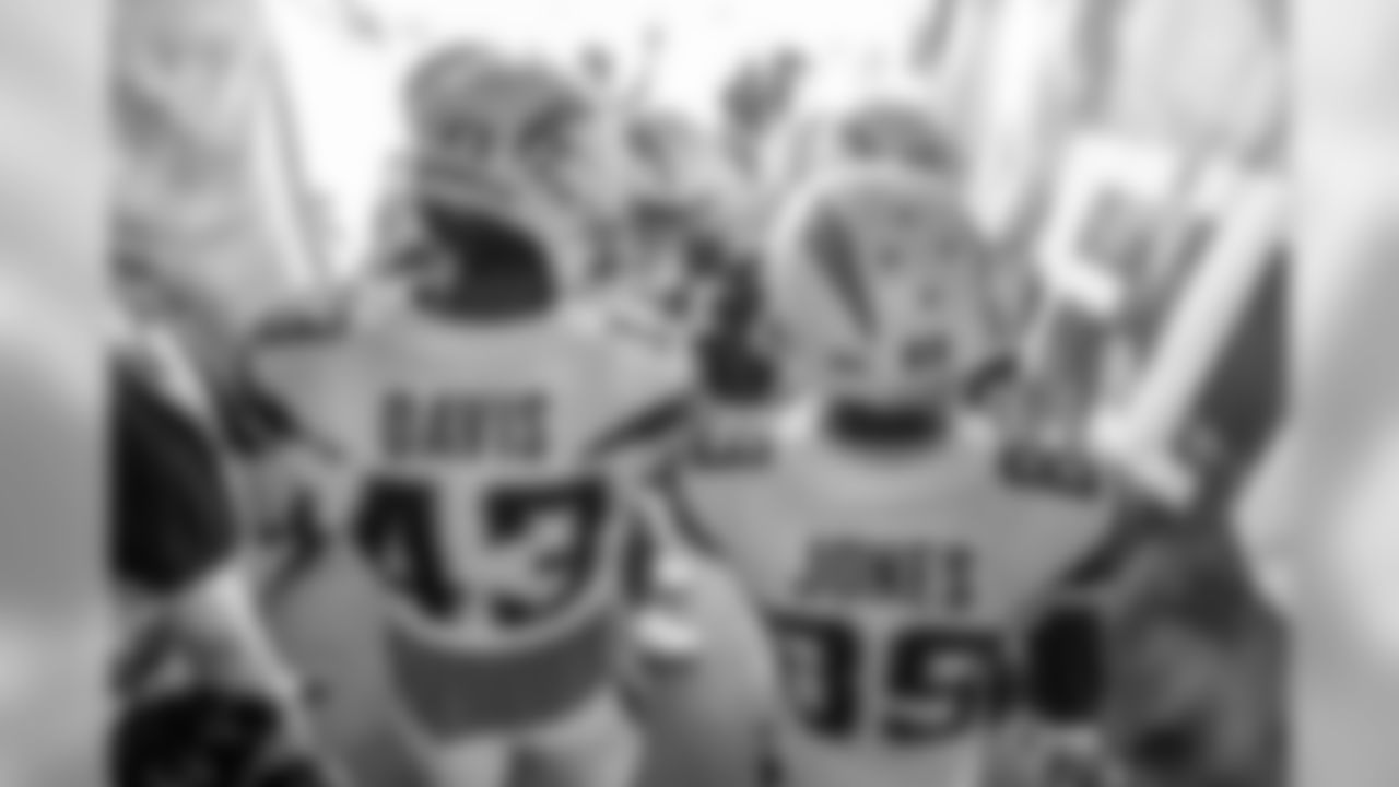 Michael Davis and J.J. Jones prepare to take on the Kansas City Chiefs in the season opener.