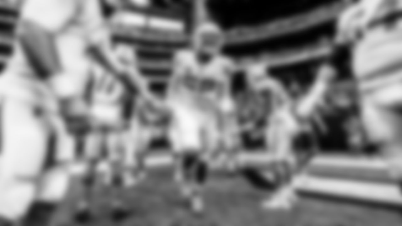Take a look at the best black and white photos from when the Los Angeles Chargers defeated the Houston Texans by a score of 34-24 at NRG Stadium on October 2nd, 2022 in Houston, Texas.