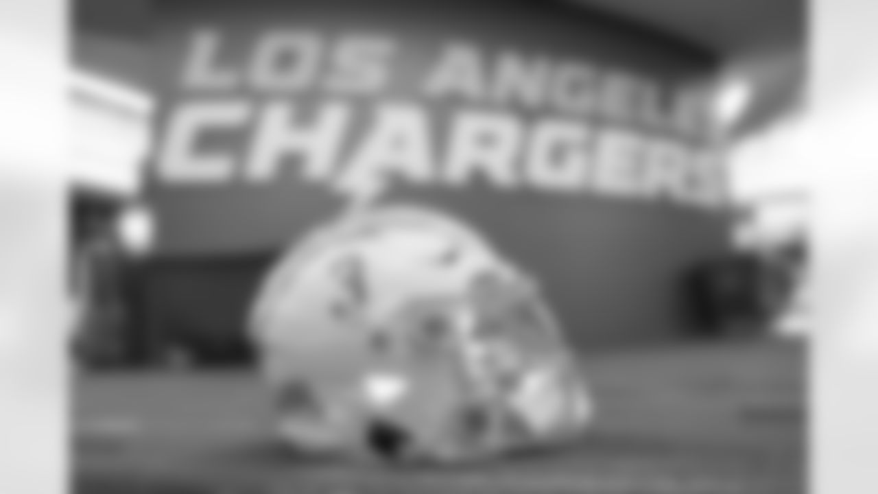 The Los Angeles Chargers prepare to play against the Denver Broncos at SoFi Stadium on October 17, 2022 in Los Angeles, California.