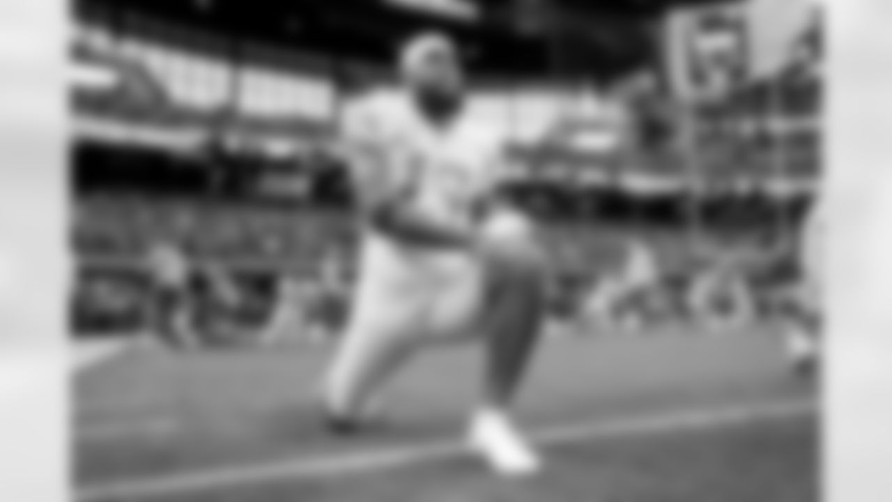 The Los Angeles Chargers prepare to play against the Las Vegas Raiders at Allegiant Stadium on December 4, 2022 in Las Vegas, Nevada.