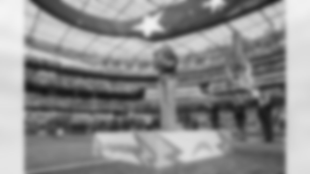 The Los Angeles Chargers prepare to play against the Seattle Seahawks at SoFi Stadium on October 23, 2022 in Inglewood, California.