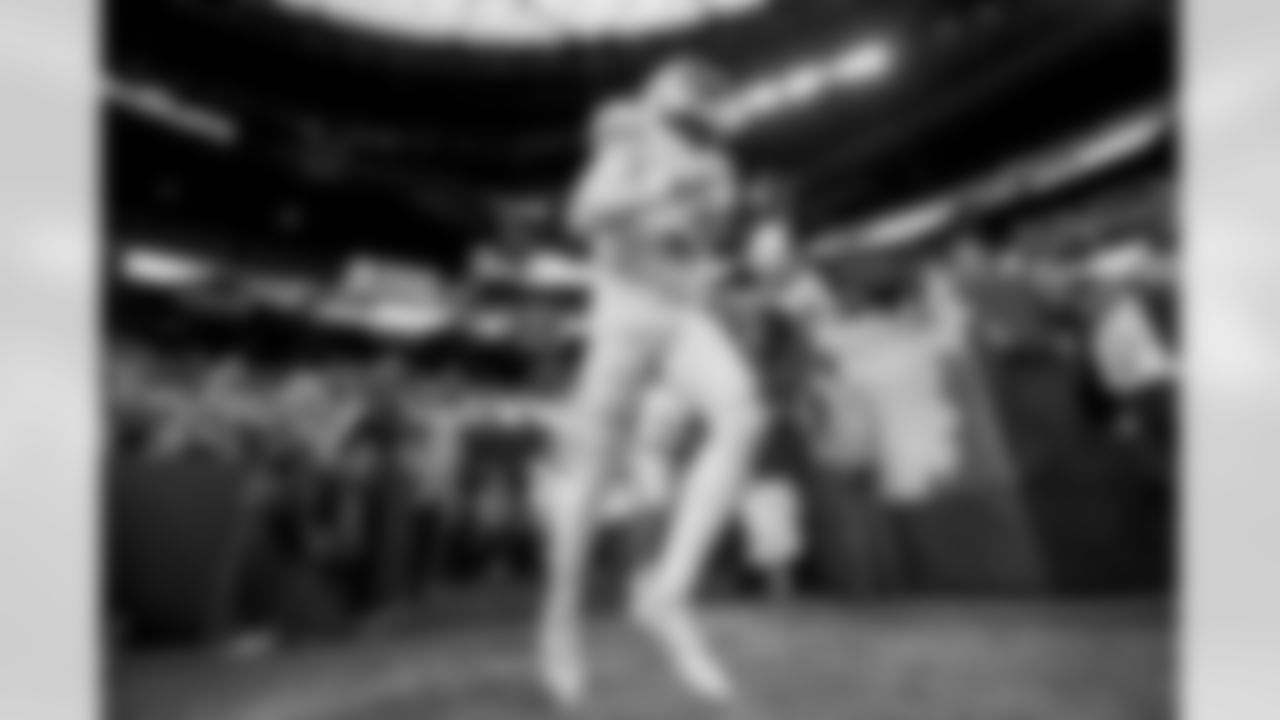 The Los Angeles Chargers prepare to play against the Las Vegas Raiders at Allegiant Stadium on December 4, 2022 in Las Vegas, Nevada.