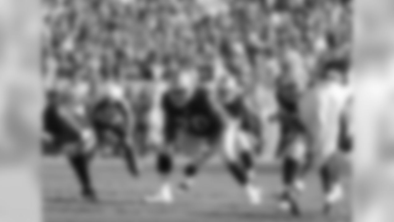 Oakland Raiders offensive lineman Kelechi Osemele (70) waits for the snap during an NFL game against the Indianapolis Colts on Saturday, Dec. 24, 2016, in Oakland, Calif. The Raiders won the game, 33-25. (Greg Trott via AP)
